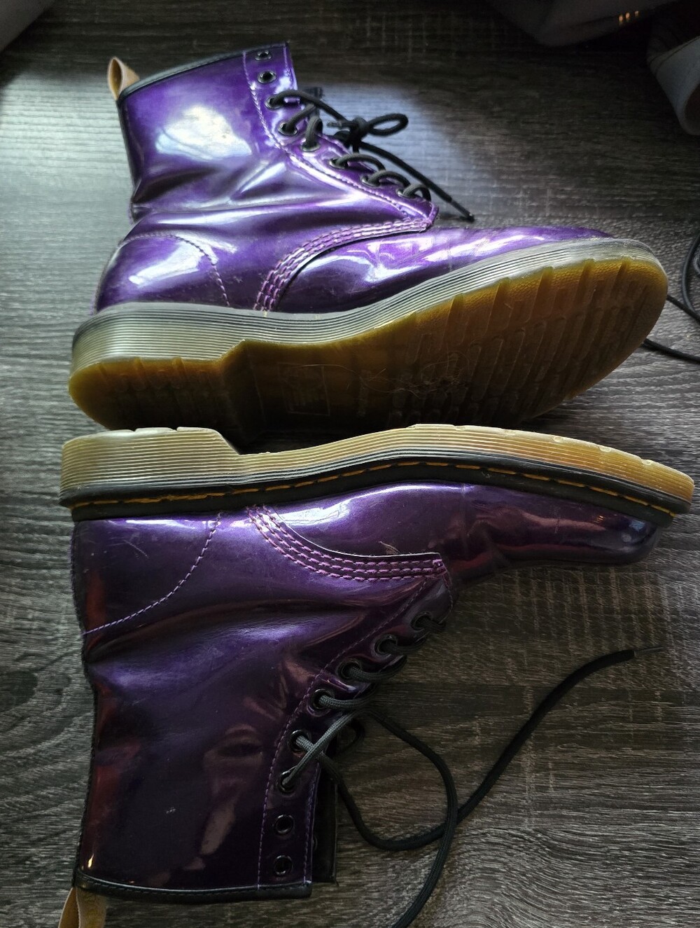 Dr Martens 1460 Vegan Chrome Boots - Picture 4 of 6